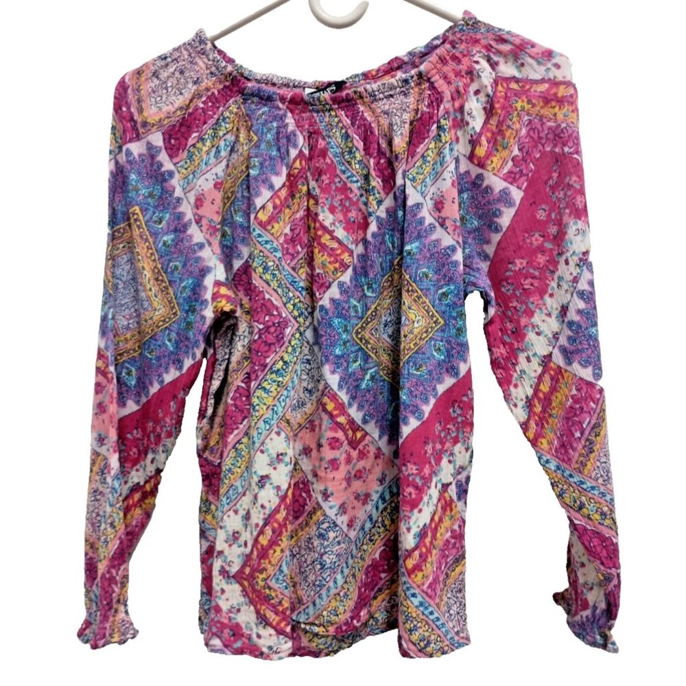 Chaps Multicolor Patterned Blouse - Picture 2 of 11